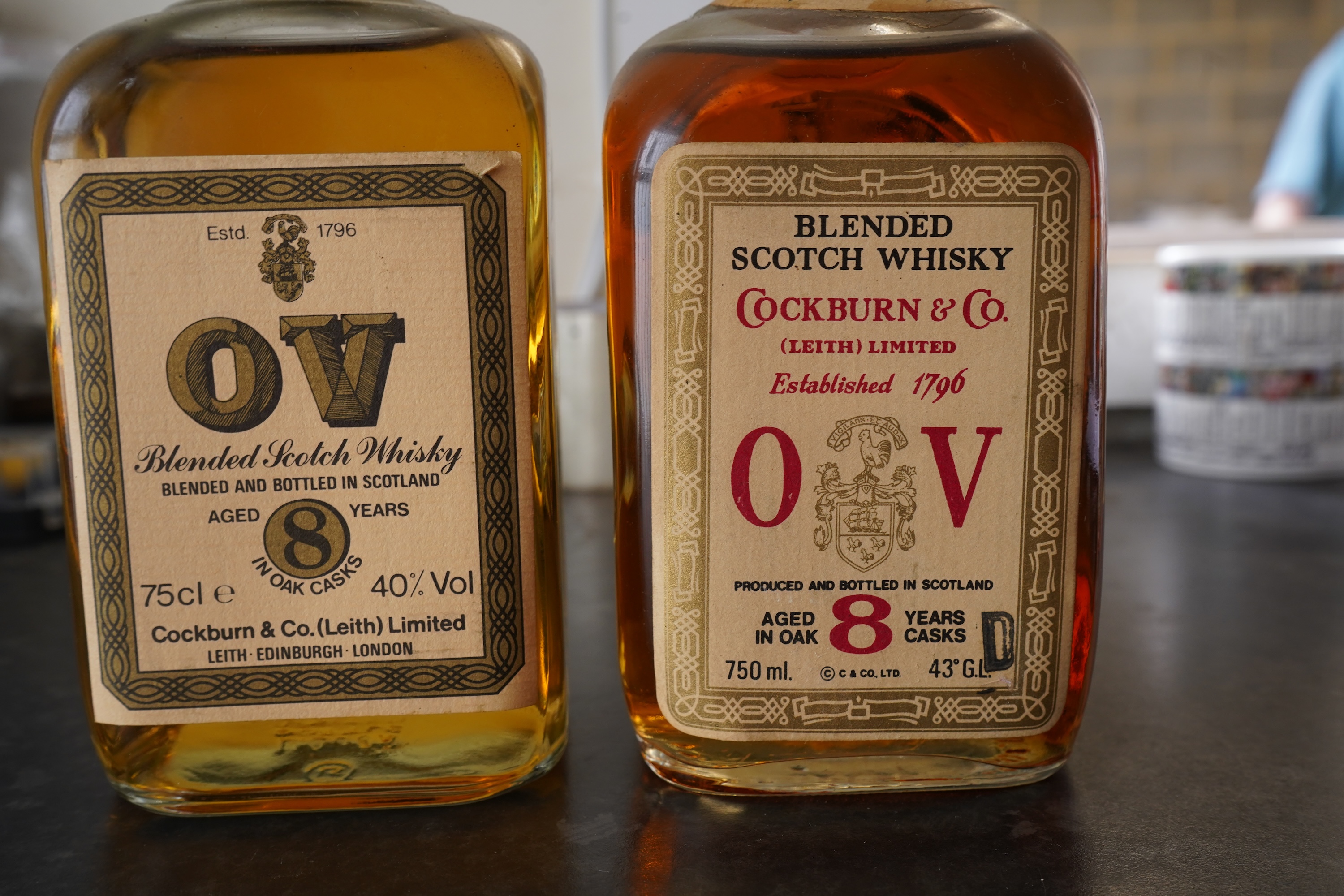 Two bottles of Cockburn scotch whisky